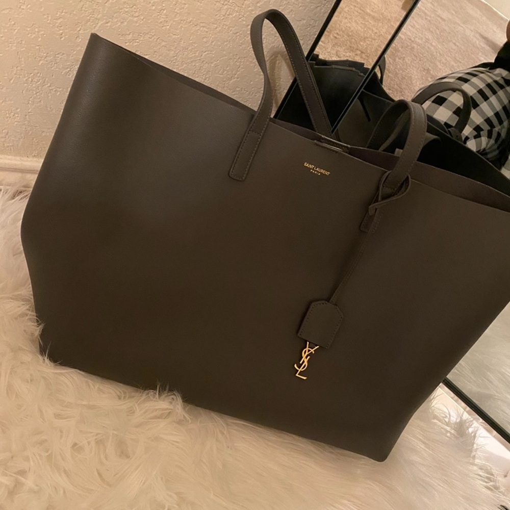 New YSL shopper tote in gray